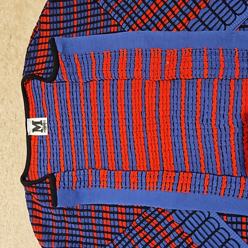 MISSONI SWEATER/CARDIGAN/JACKET BLUE/RED SIZE 44 - Picture 8 of 16